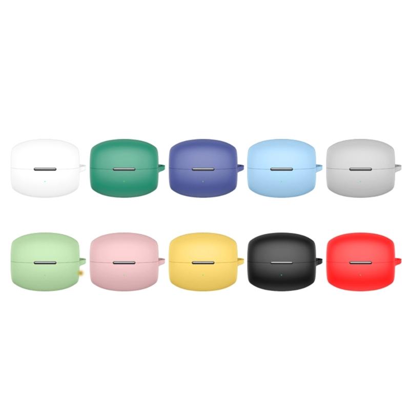 Waterproof Silicone Cover For Wireless Earbuds AntiDrop Protections Multiple Color Portable Hook Included