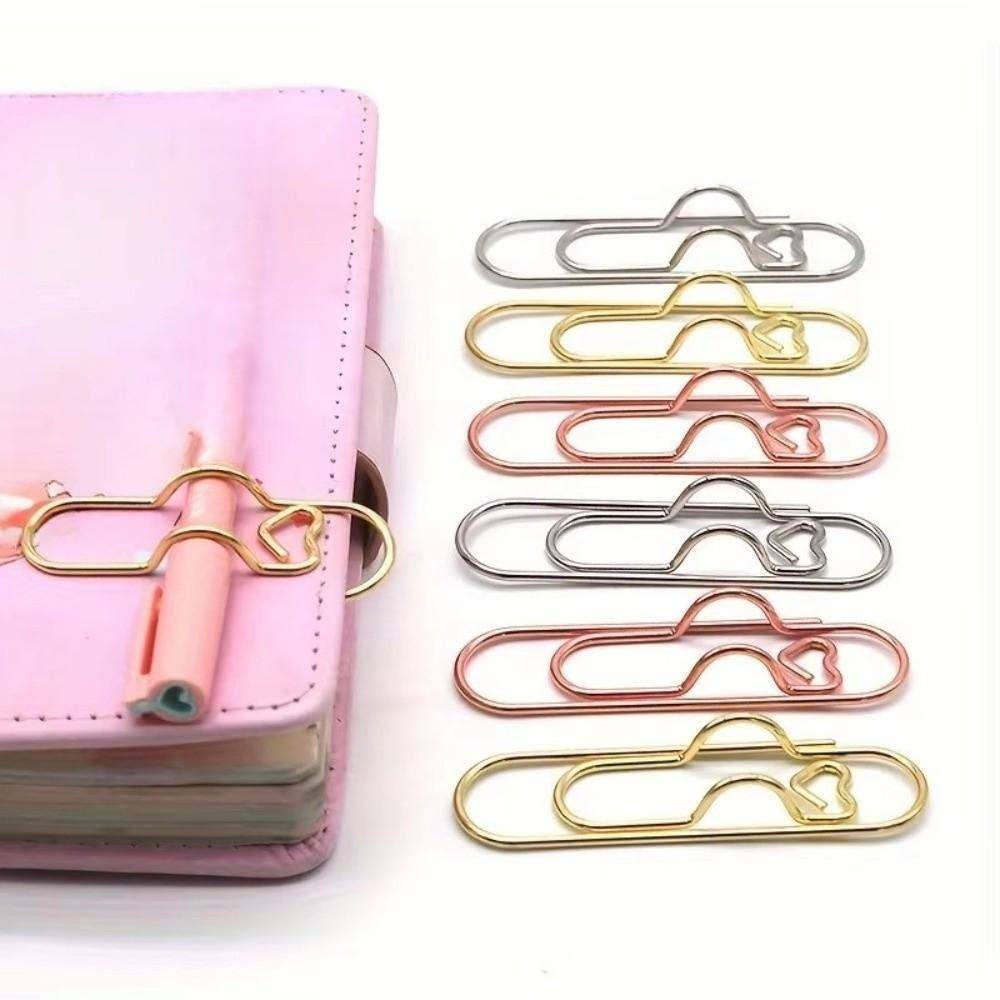 Love Model Paper Clips Metal Pen Holder Separator Pages Tags  School Supplies Accessories