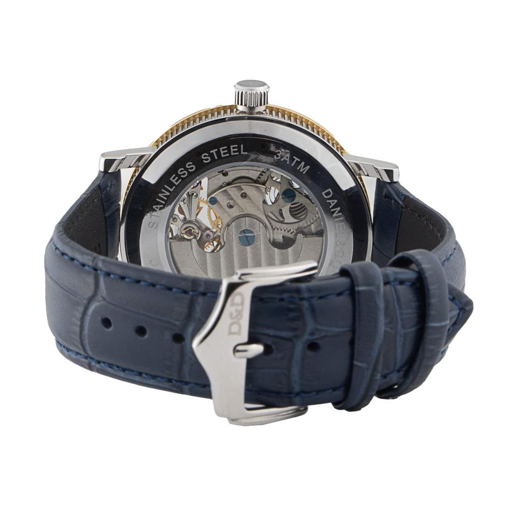DANIEL & DOUGLAS Men's Automatic Skeleton Watch with Synthetic Diamonds (DD8806D-GPNV)