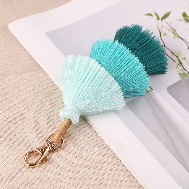 Three-Layer Cotton Tassel Pendant Bag Ornaments Ethnic Style Fashion Keychain Bohemia 3-Layer Tassel Pendant