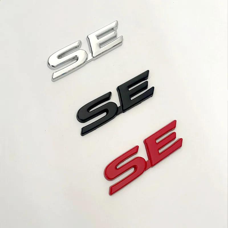 New 3D Metal SE XSE Logo Rear Trunk Emblem Badge Sticker For Toyota Camry Sienna Highlander Corolla Car Styling Accessories HH0