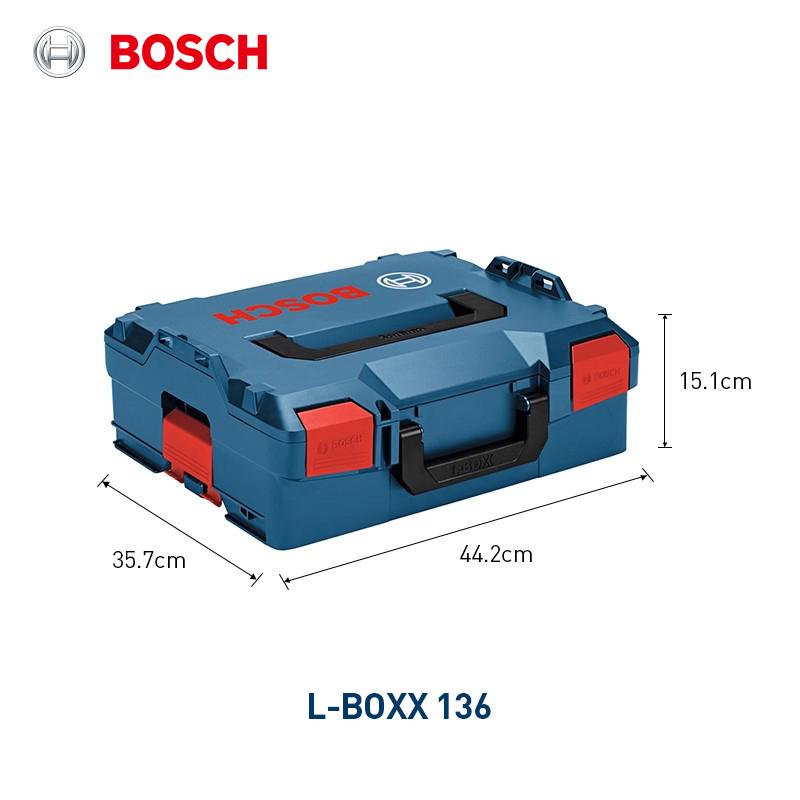 Bosch L-BOXX Series Stackable Toolbox Dual-handle Design for Easier Carrying Padlock Hole Design for Security and Theft Prevention