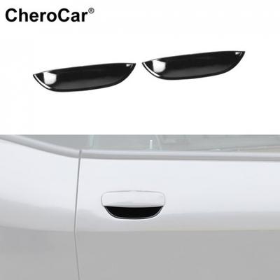 2pcs Exterior Door Handle Bowl Decor Cover Trim Bezel for Dodge Challenger 2015+