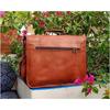 15" Leather Messenger Bag Laptop Case Office Briefcase Gift for Men Computer Distressed Shoulder Bag