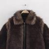 2024 Women's Fashion: European & American Style Plush Leather Faux Fur Coat