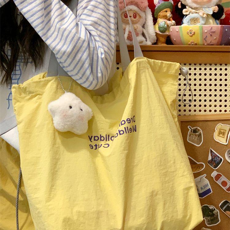 2025 Prosty Dojazd Torba Płócienna na Jedno Ramię - Duża Pojemność, Lekka, Casualowy Design dla Studentów