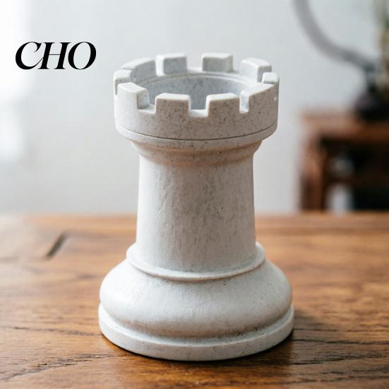 Stylish Desk Organizer Chess Cart Pen Holder 3D Printed Piece Dual-purpose Decor Minimalist Makeup Brush Storage Cup for Home Office School