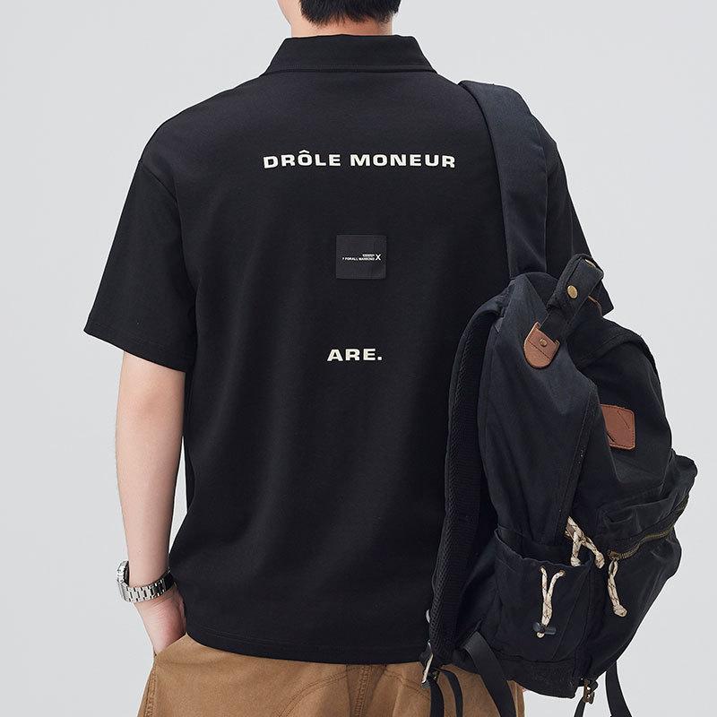 Men's New Summer Loose Short-sleeved POLO Shirt Lapel Thin Short T