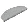 VidaXL Tapis d'escalier 15 pièces 65 x 24 x 4 cm Gris clair Demi-rond Grand 322371