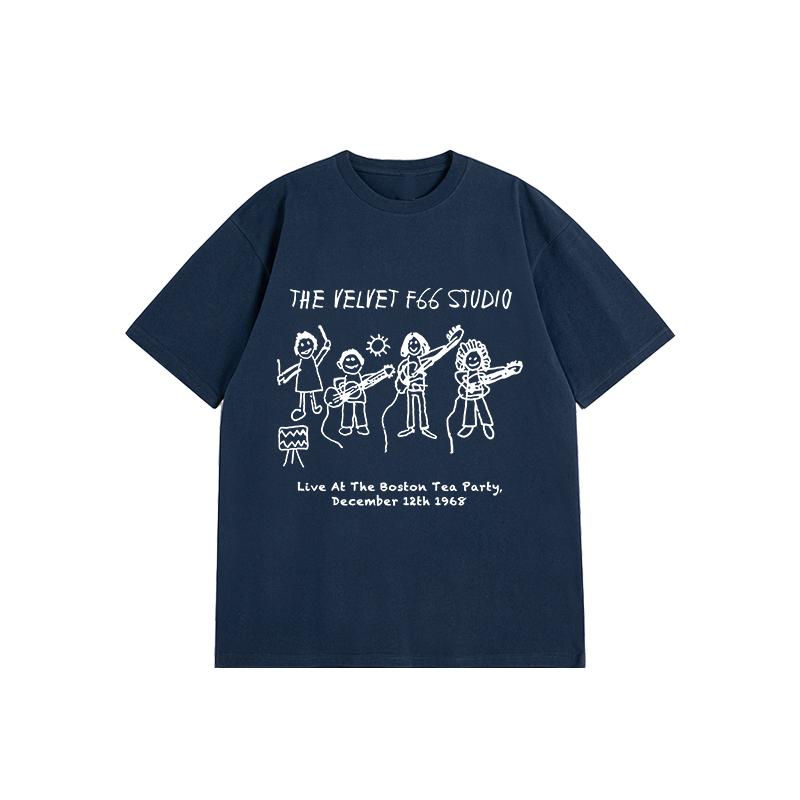 

Hand-painted Retro Letter Graffiti Print Couple s Short-sleeved T-shirt Summer New Style Top Pure Cotton Material Easy To Match 4XL