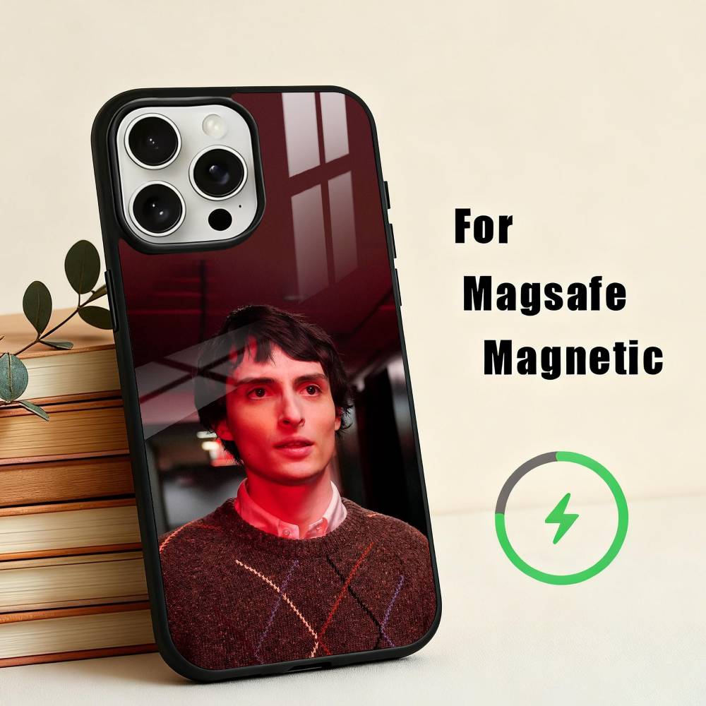 F-Finn W-Wolfhard Actor Funda para Teléfono Para iPhone17,16,15,14,13,12,11 Plus,Pro Max Magnética Para Magsafe Carga Inalámbrica