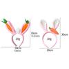 Soft Plush Cute Easter Bunny Ears Hairband With Carrot Bunny Shaped Headband