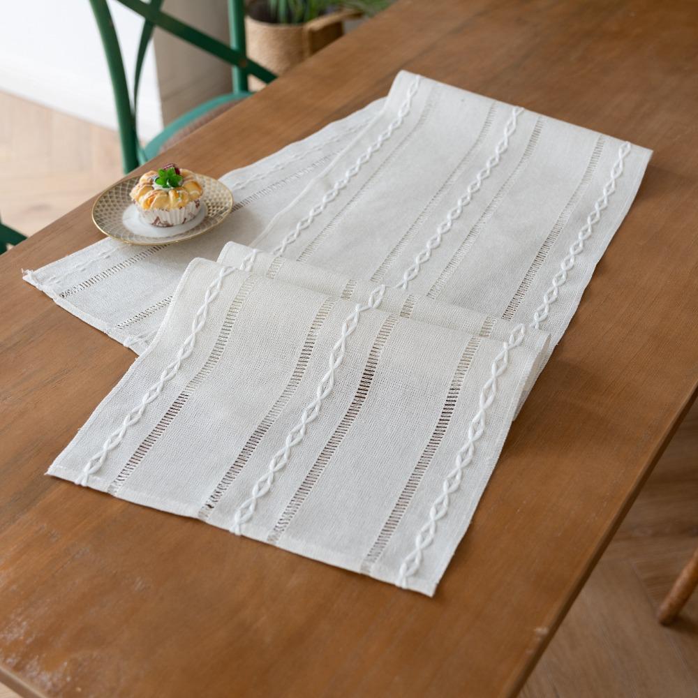 Long Party Table Linen Hollow Design Dining Table Cover Rustic Banquet Table Runner Shelf Cabinet