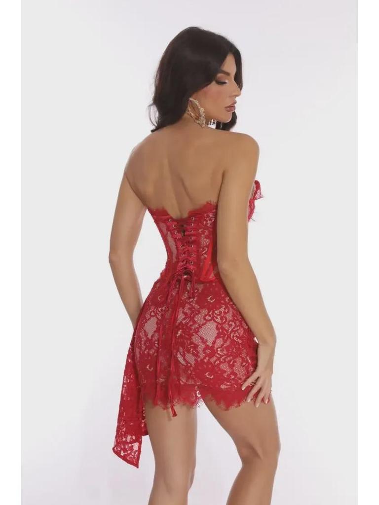 Špičkové evropské a americké trubkové šaty s krajkovým panelem - Elegantní dámská móda