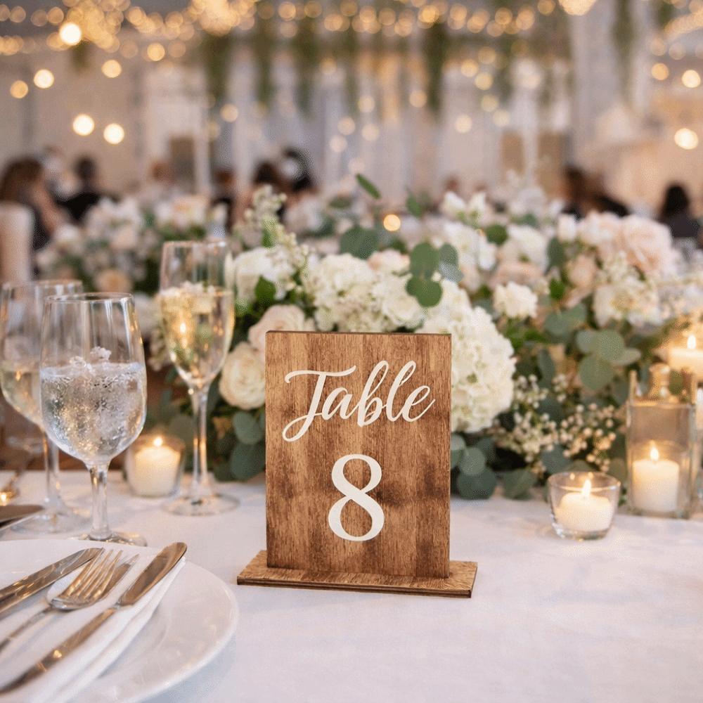 Numbers 1-20 Wedding Table Numbers Double-Sided Table Number Signs Wooden Table Markers  Party