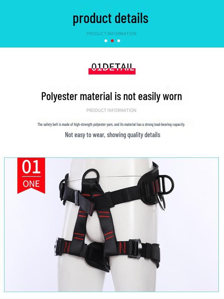 High-Altitude Safety Harness: Fall Protection Electrician Belt with Waist Support for Outdoor Rescue & Rappelling