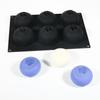 6 Cavity Blueberry Mousse Cake Baking Mold Fruit Shaped Food Grade Dessert Non Stick Heat Resistant Silicone Mold For Pudding