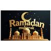 Mosque Backdrop Black And Gold Mubarak Banner Ramadan Banner Themed Ramadan Mubarak Decorations For Event Decor Photography Prop