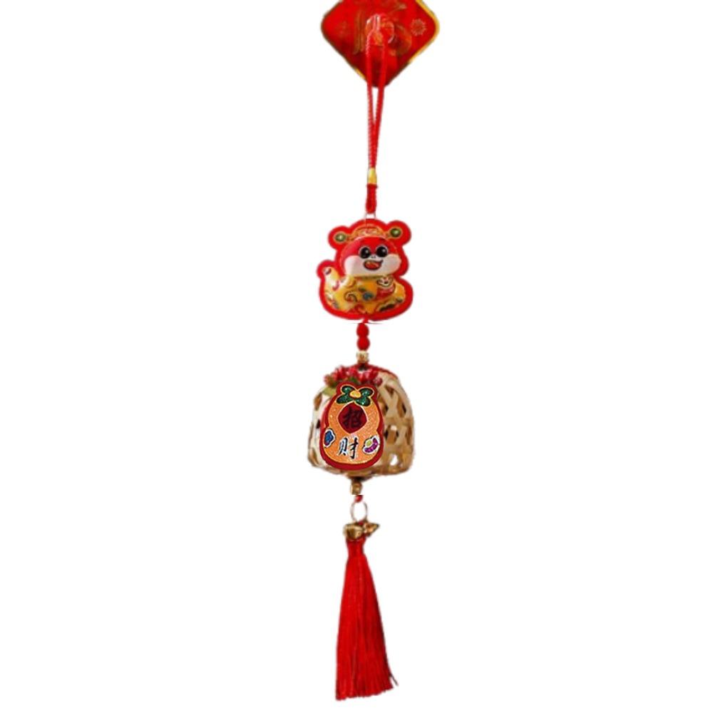 Traditional Spring Festival Decoration Pendant Reusable New Year Ornaments Red Lantern String  Door