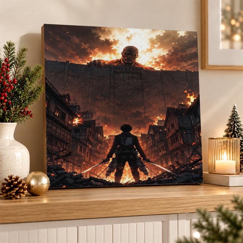 Attack on Titan Diamond Painting Kit 5D Full Drill DIY Diamond Mosaic Wall Art Home Decor