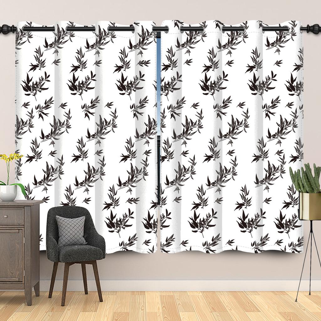 Rustic Botanical Wildflower Pattern Curtains Vintage Floral Printed Curtain Living Room Bedroom Decor Window Drapes Light Blocking For Sitting