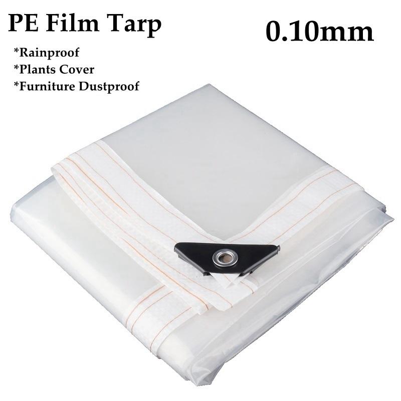 Fast Shipping 5Types PE Tarpaulin Furniture Waterproof Cover Pergolas Rainproof Canopy Awnings Plants Car Truck Rainproof Cloth (as the picture,2Mx1.5M)