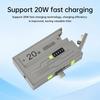 1*21700 Battery Box DIY Kit Battery Charger Case DIY Power Bank Box 20W Fast Charging For Phone Charging Not Including Batteries