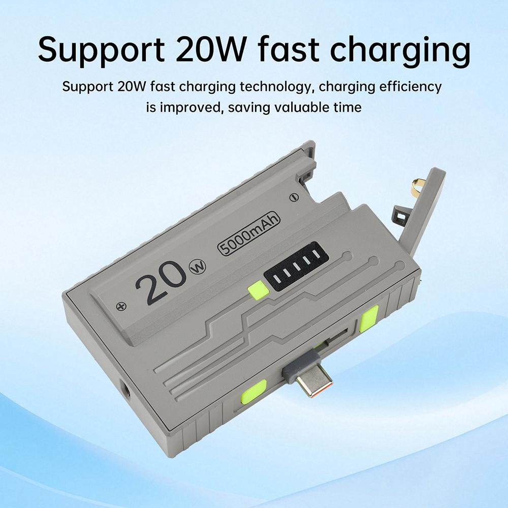 1*21700 Battery Box DIY Kit Battery Charger Case DIY Power Bank Box 20W Fast Charging For Phone Charging Not Including Batteries