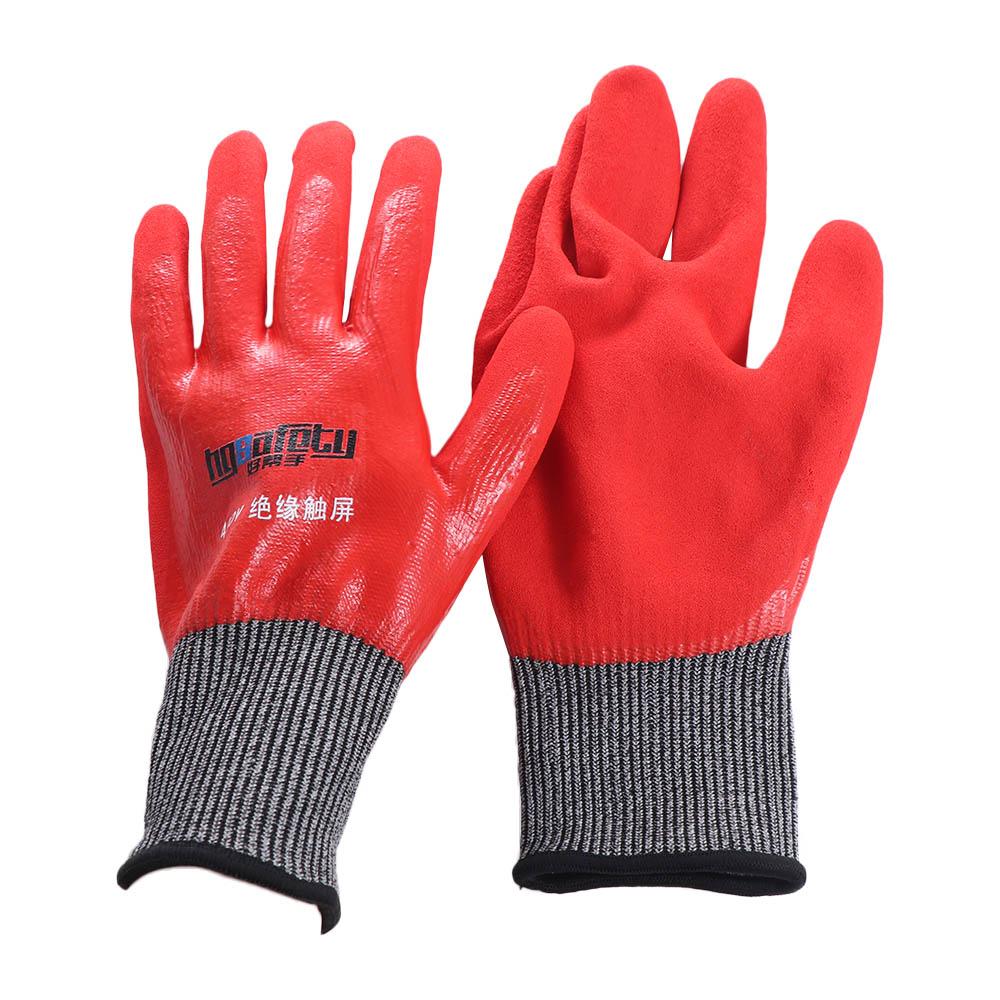 Withstanding Voltage 400V/500V Electrical Insulating Gloves Oil Proof Safety Anti-Electricity Gloves Nitrile Touch Screen