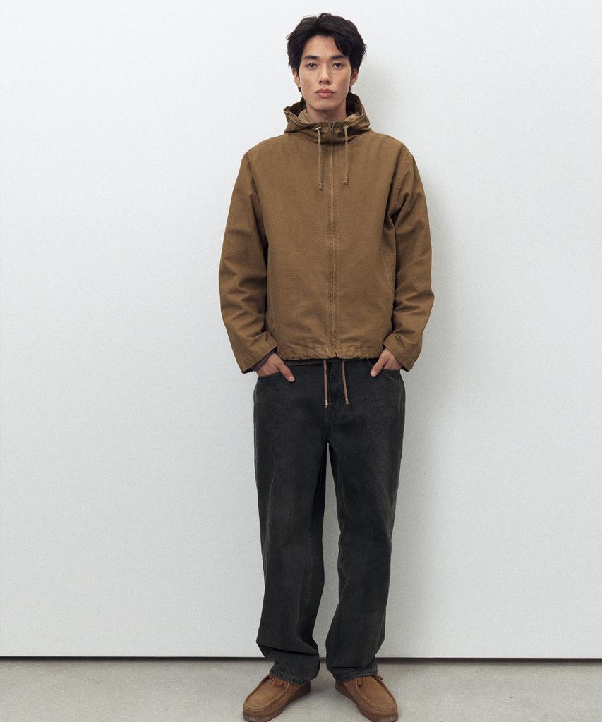 THISISNEVERTHAT Canvas Hooded Jacket Light Brown