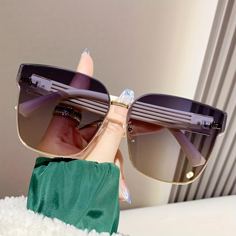 1Pcs New Frameless Large Frame Sunglasses For Women New Style Glasses Fashionable Outdoor Ultraviolet Sunglasses