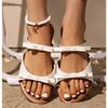 Summer Women Sandals Bow Female Flats Slippers Plus Size Casual Women Open Toe Shoes AntiSlip Beach Shoes