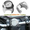 22-25MM Motorcycle Watch Thermometer Temp Gauge Waterproof Motorcycle Accessories Handlebar Clock Moto Styling Moto Accessories