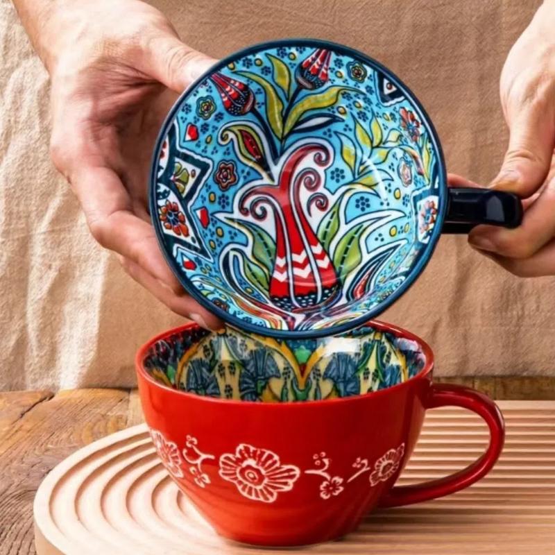 Bohemian Ceramic Coffee Mug – Morning Tea Cup, Funny Gift for Family, Friends, or Colleagues