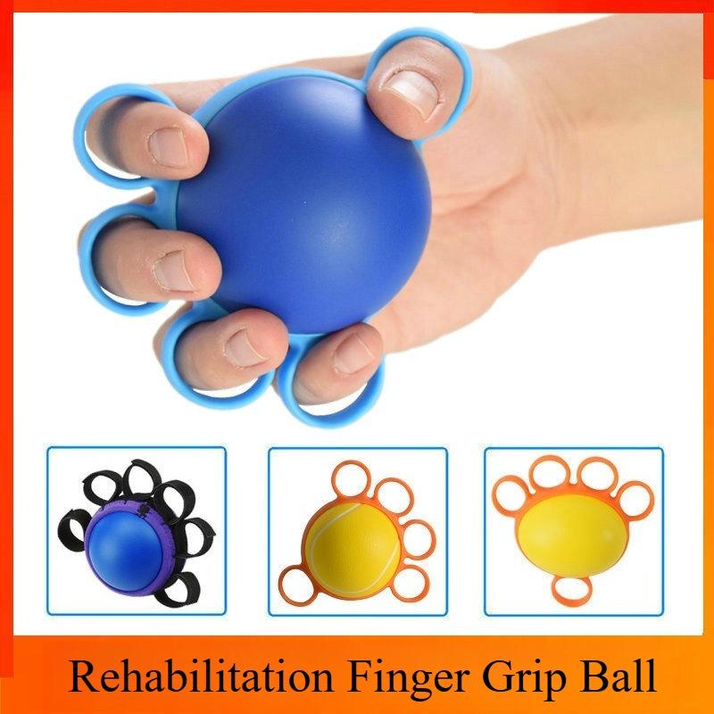 1PC Five-finger Grip Ball Stroke Hemiplegia Rehabilitation Training Elderly Exercise Equipment Wrist Finger Strength Finger Grip Ring