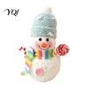 Warm White LED Hanging Decor Lighted Snowman Christmas Ornament with Knitted Hat, Light Cute Holiday Tabletop Pendant for Tree, Decorations Gift Kids