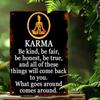 Karma Buddhist Meditation Symbol  Minimalist Black Gold Art Plaque  Lightweight Aluminum Sign for Home