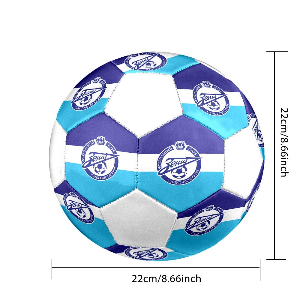 Zenit Saint Petersburg Indoor Soccer Ball Colorful All Ages Size 5 Machine Stitched PVC Competition Ready Durable High-Bounce