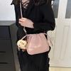 Niche Fashion Trendy Bags for Women New Pleated Fashionable Small Square Bags Simple Casual Fashionable Shoulder Bags