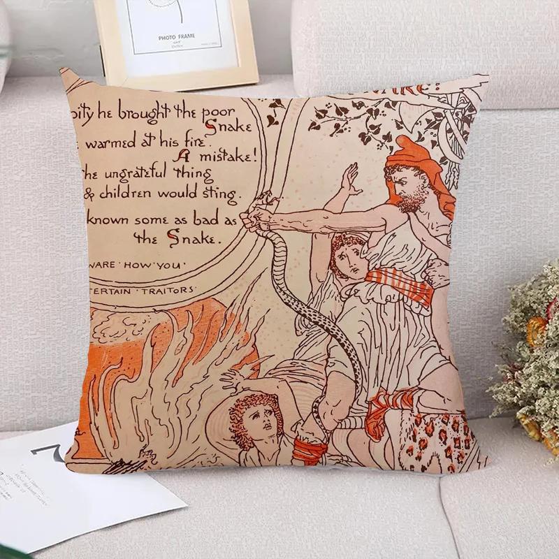 

Own Aesop Decorative Pillows for Sofa Pillow Cover Short Plush Cushion Covers Decoration Living Room Pillowcases Bed 30x30cm бордовий