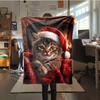 1Pc Cartoon Print Flannel Blanket, High Quality Comfortable for All Seasons, Home Decor, Warmth and Comfort, Perfect for Christmas Birthday Gift