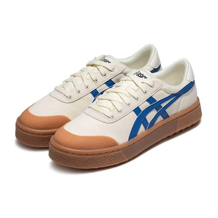 Asics Gel-Court Trail Fabric Synthetic Leather Retro Casual Low-Top Sneakers Unisex Sneakers Off-White Blue 1203A146-203