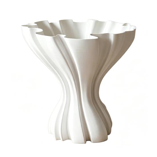 Vaso Stampa 3D Integrato Vasi Stampati, Elegante Vaso Pieghettato, Fioriera Minimalista Intrecciata Portafiori Decorativi Multiuso, Nordico
