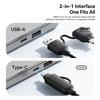 ESSAGER 5Gbps High Speed Data Transfer 2 In 1 USB 3.0/Type-C To SATA Adapter Cable for External Hard Drive SSD