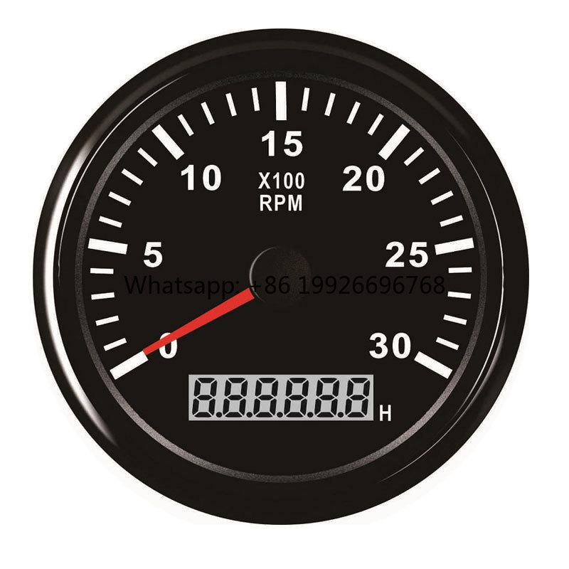 Suitable for 85mm Electric Tachometer with Chronograph Suitable for White LED Black Panel Pointer Tachometer Option