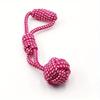 1pcs Dog Cotton Rope Toy Molar Bite Resistant Braided Rope Knot Toy Medium Large Hand Pull Toy Pet Random Color High Quality