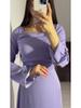 2024 Rhinestone Embellished Slim Fit Satin Dress with Woven Ribbon