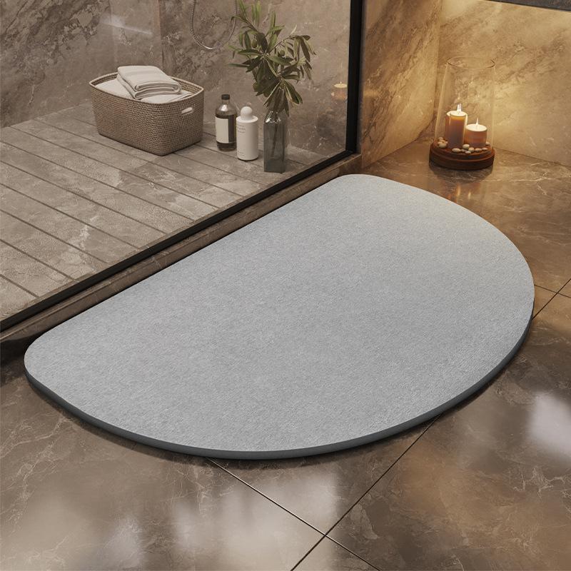 Kieselgur Fußmatte Harte Matte Kieselgur harte Platte Toilettenbodenmatte Badezimmer wasserabsorbierende rutschfeste Matte Schnelltrocknende Fußmatte