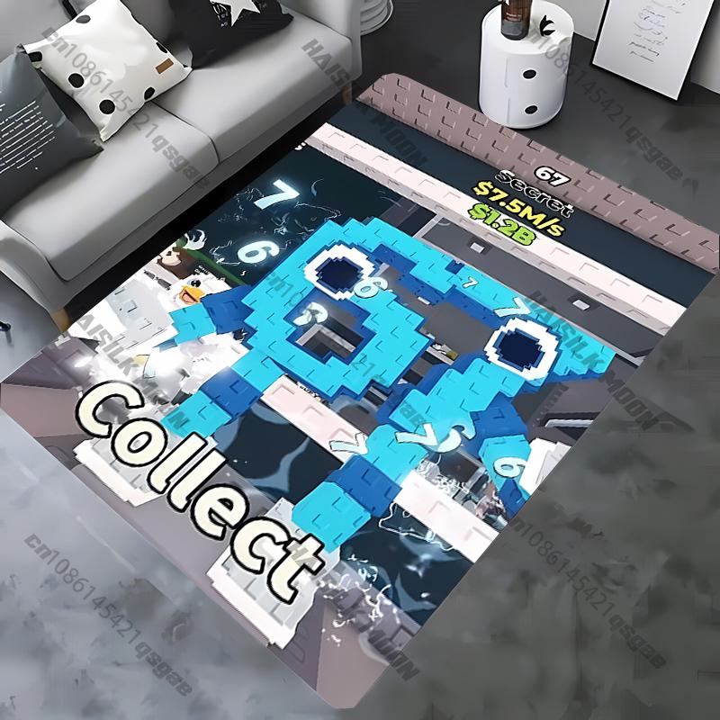 

1PC Bruh 6 7 Theme Carpet Rug for Living Room Bedroom Entrance Door Decor Mats, Kids Play Non-slip Mats Gifts Next Day Shipping 40x60cm