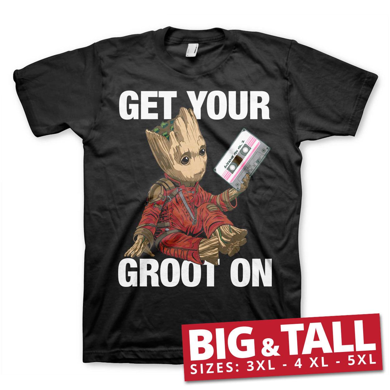 Official License Catch Your Groot On Big Big 3XL4XL5XL Men Tshirt- XL